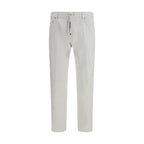 White Cotton Slim Fit Jeans