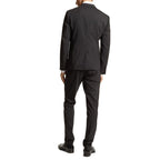 Black Elastane Two-Piece Suit