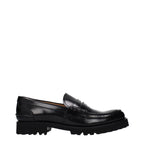 Black Leather Slip-On Loafers