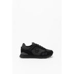 Black Leather Athletic Sneakers