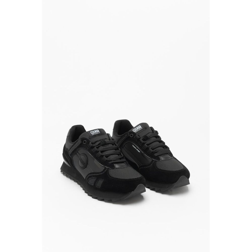Black Leather Athletic Sneakers