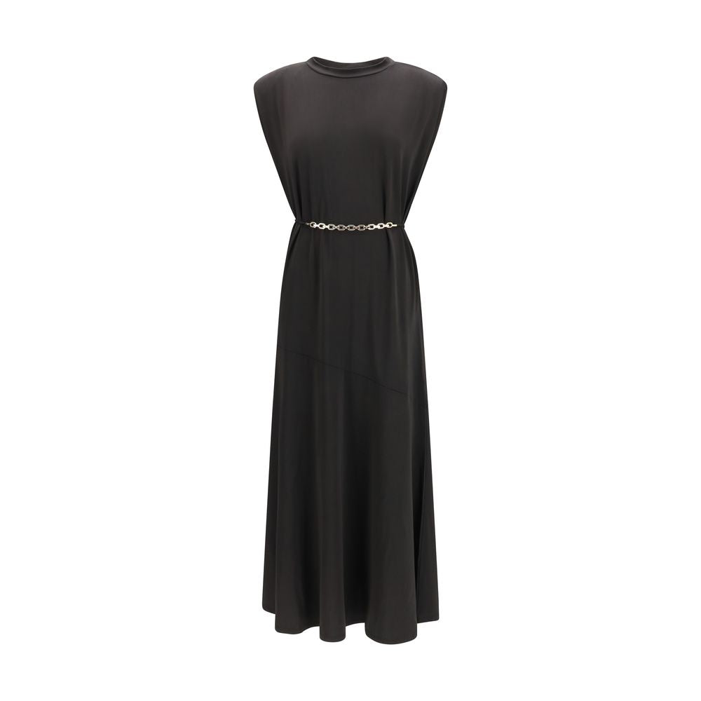 Black Acetate Casual Dress
