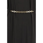 Black Acetate Casual Dress