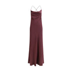 Bordeaux Marabou Casual Dress