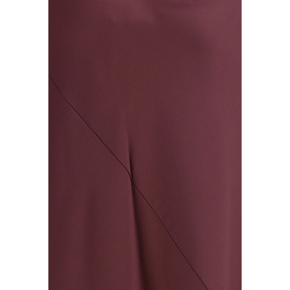 Bordeaux Marabou Casual Dress