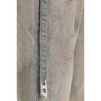 Gray Cotton Slim Fit Jeans