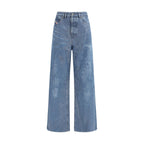 Blue Cotton Relaxed Fit Jeans