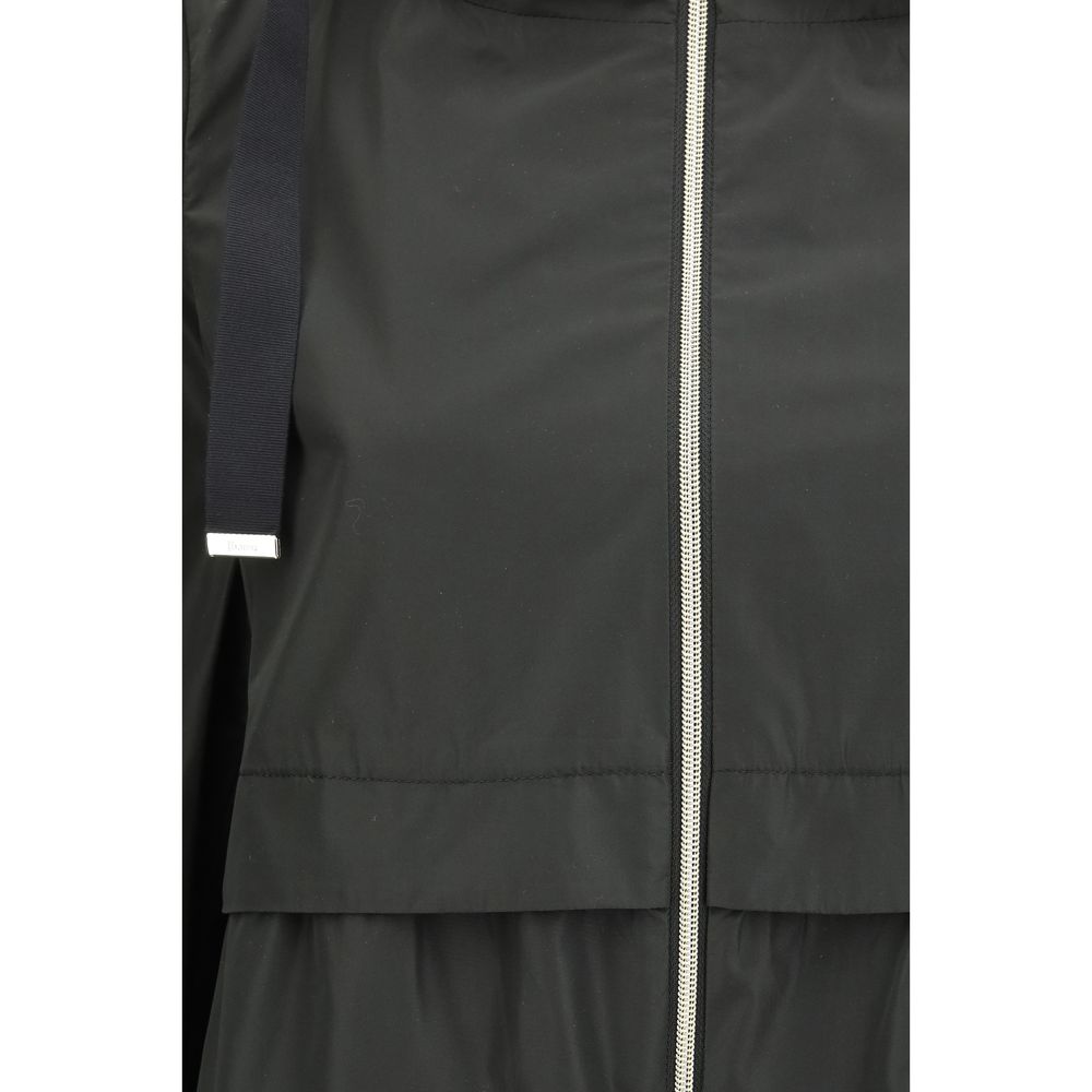 Black Polyester Parka