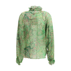 Bicolor Silk Pattern Shirt