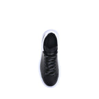 Black Calf Leather Bos Taurus Platform Sneakers