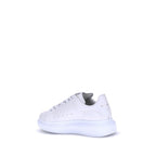White Calf Leather Bos Taurus Platform Sneakers