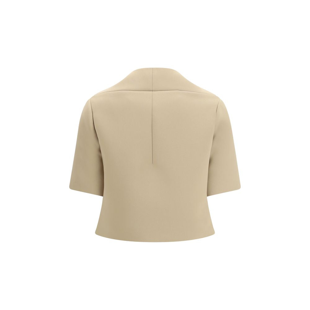 Beige Polyester Coat