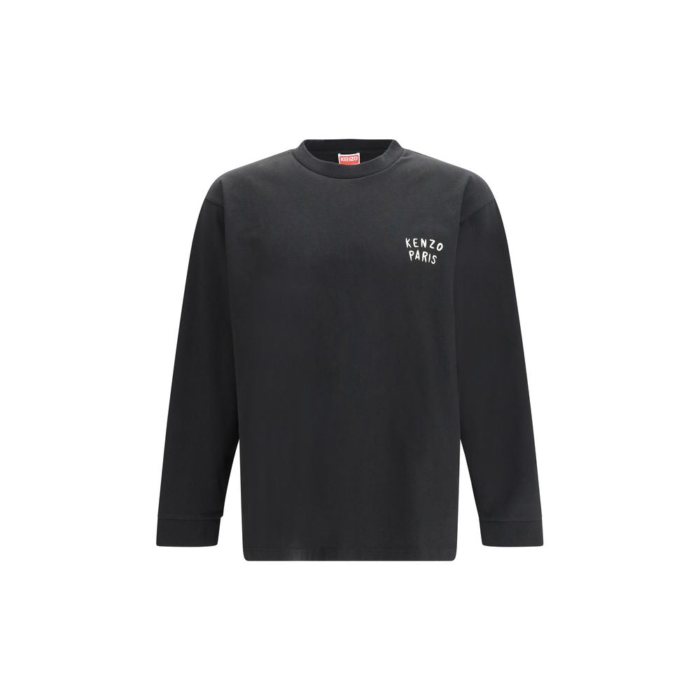 Black Cotton Long Sleeve T-Shirt