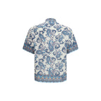 Blue Cotton Pattern Shirt