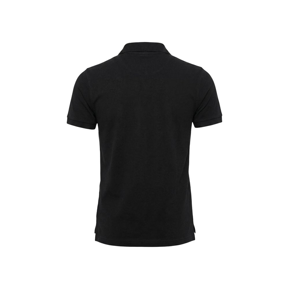 Black Cotton Polo Shirt