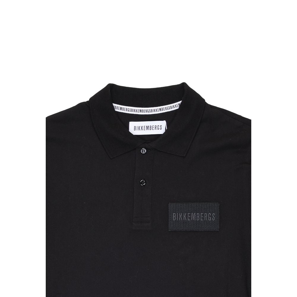 Black Cotton Polo Shirt