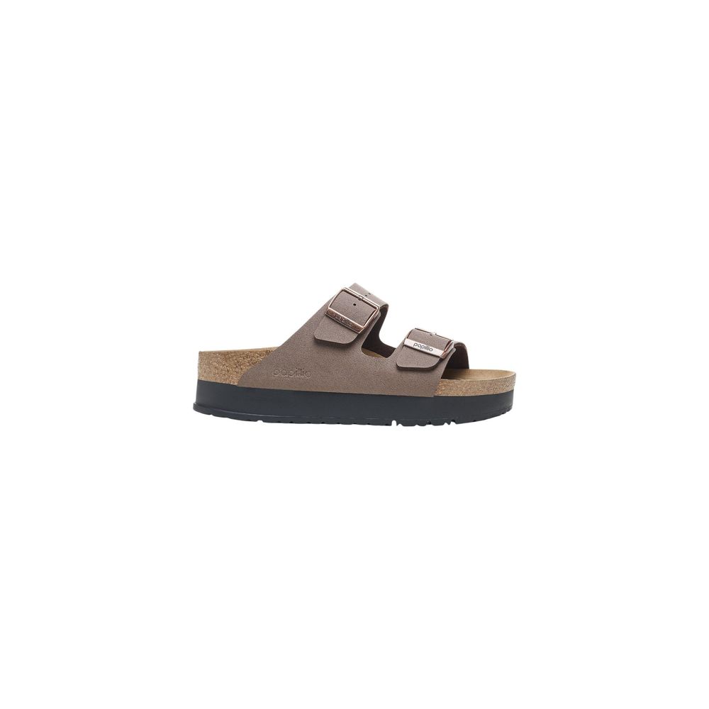 Brown Synthetic Platform Sandals