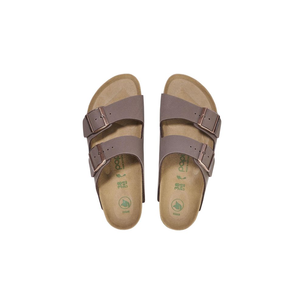 Brown Synthetic Platform Sandals
