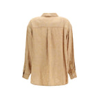 Orange Viscose Pattern Shirt