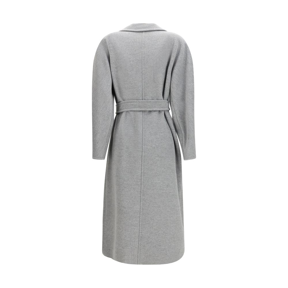 Gray Fleece Wool Coat