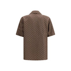 Brown Linen Shortsleeve Shirt