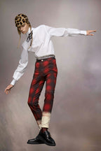 Bicolor Fibres Casual Pants