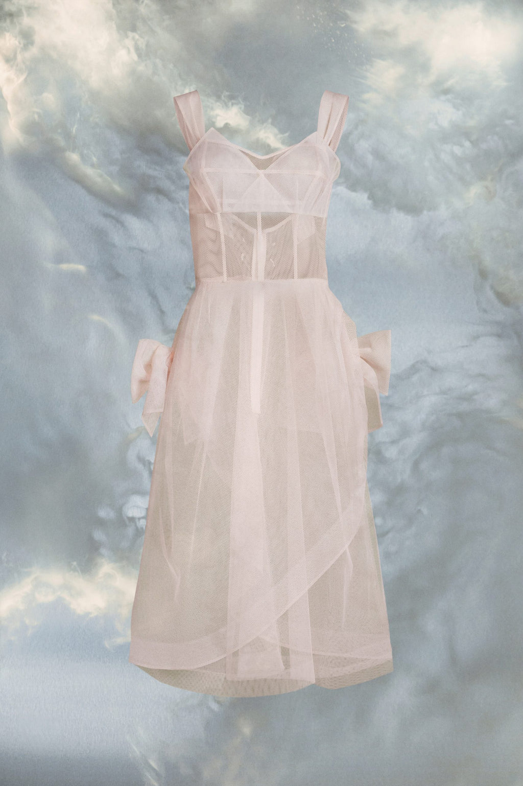 Multicolor Fibres Midi Dress