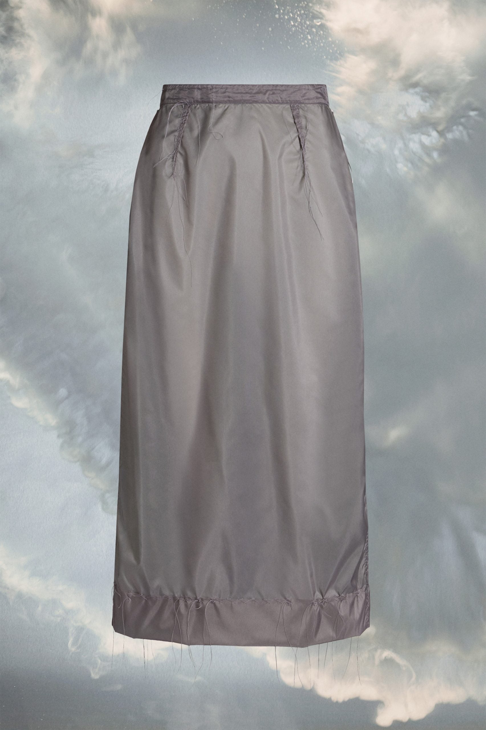 Gray Fibres Midi Skirt