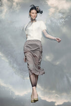 Gray Fibres Midi Skirt