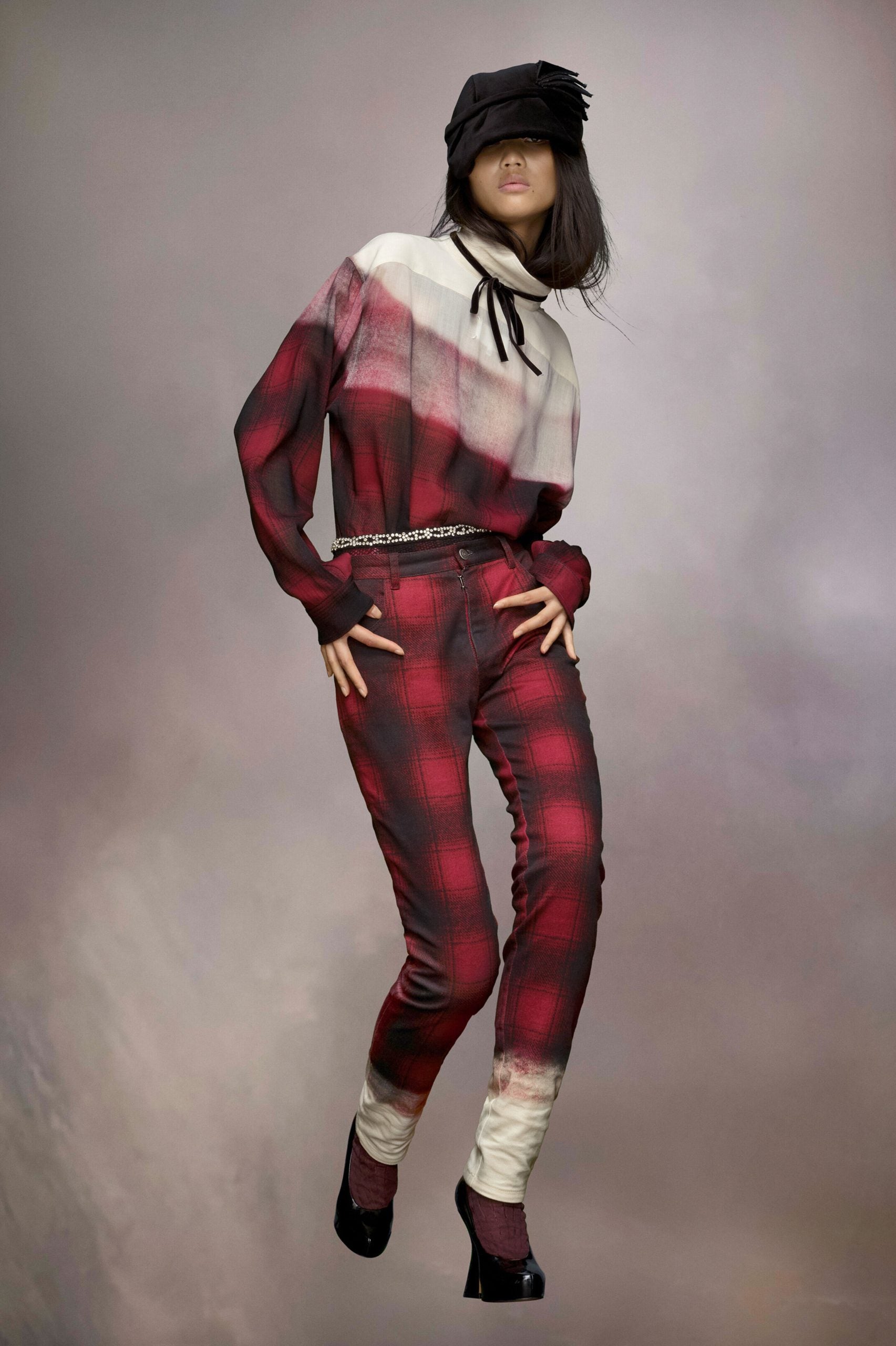 Black And White Fibres Casual Pants