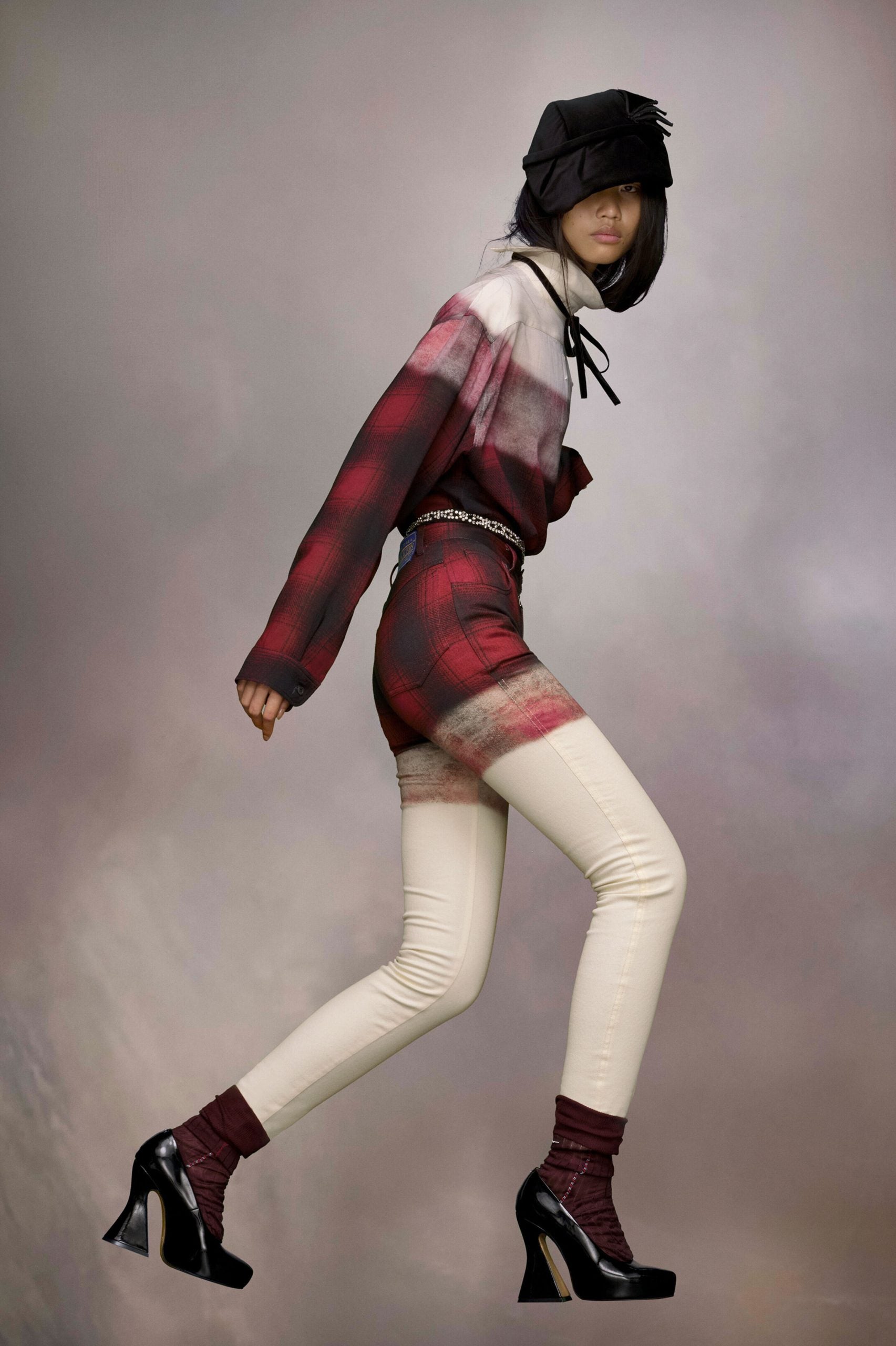 Black And White Fibres Casual Pants