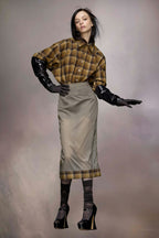 Gray Fibres Midi Skirt