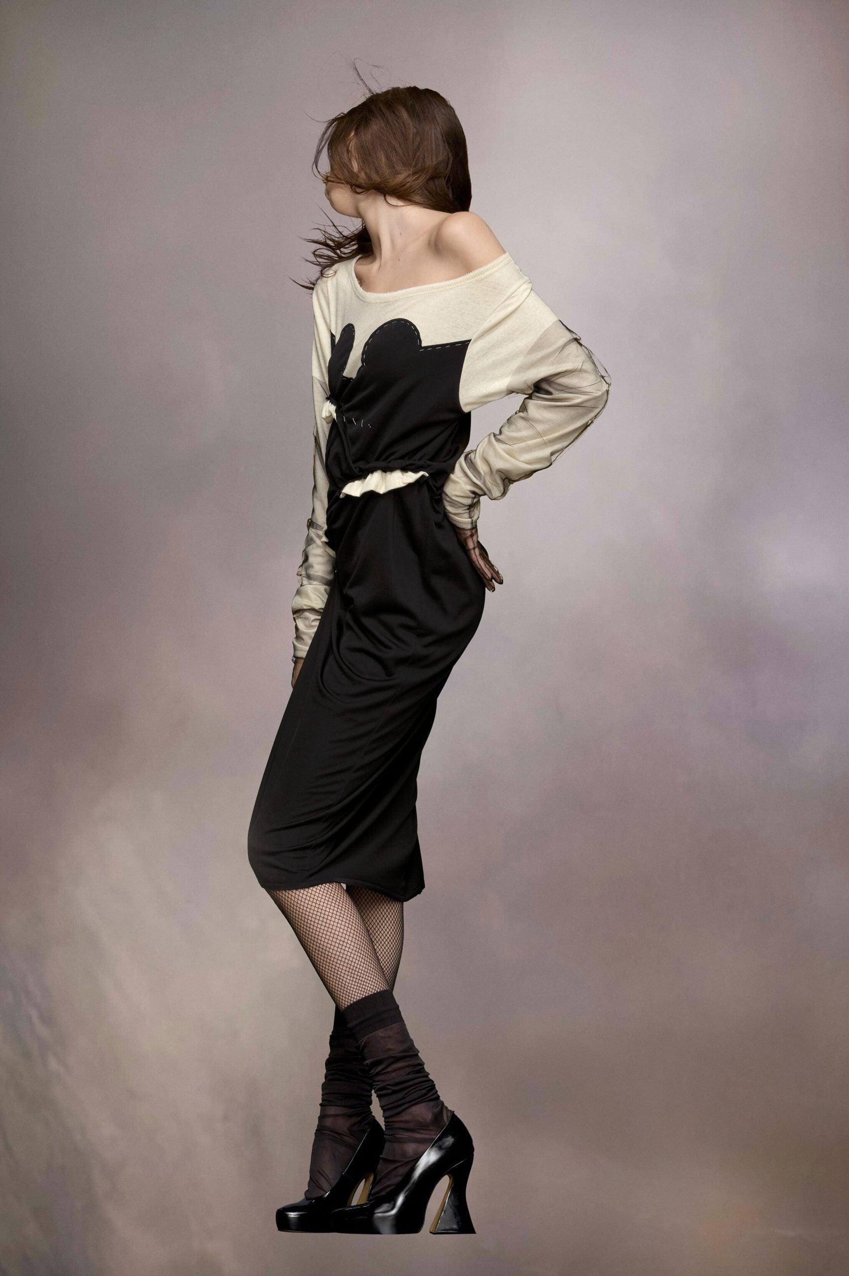 Black Fibres Midi Dress