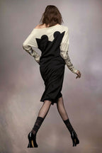 Black Fibres Midi Dress