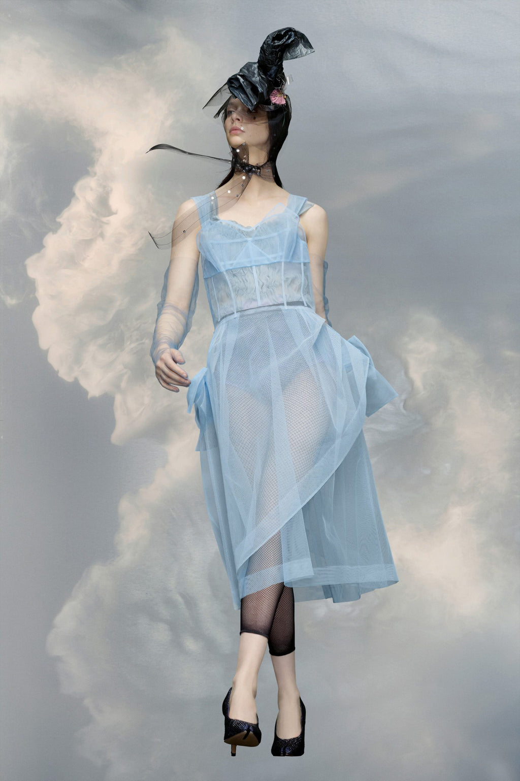 Blue Fibres Midi Dress