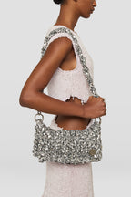 Gray Fibres Clutch Bag