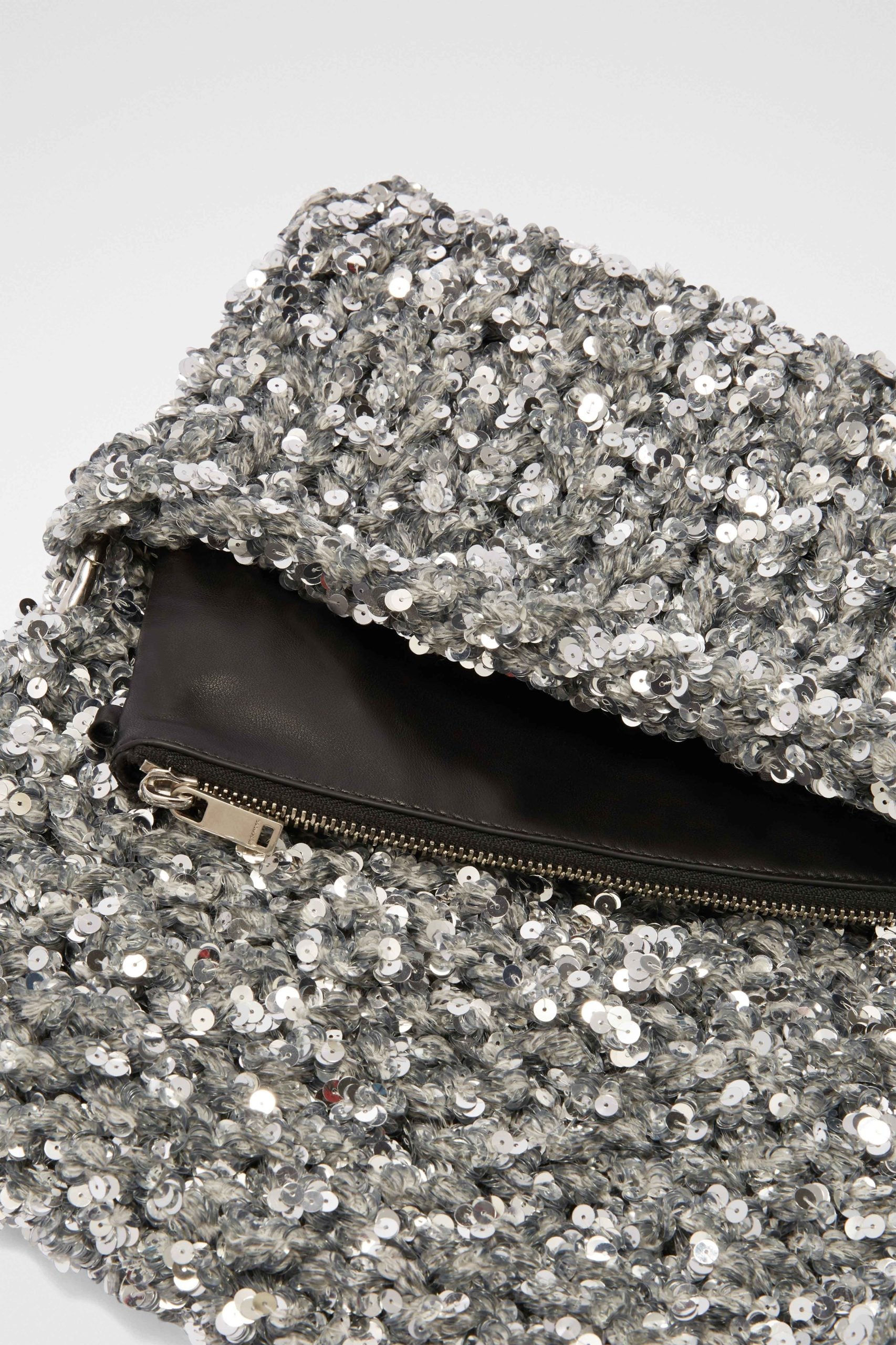 Gray Fibres Clutch Bag