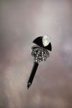 Black And White Fibres Broch