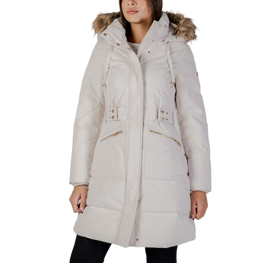 Cream Polyester Coat