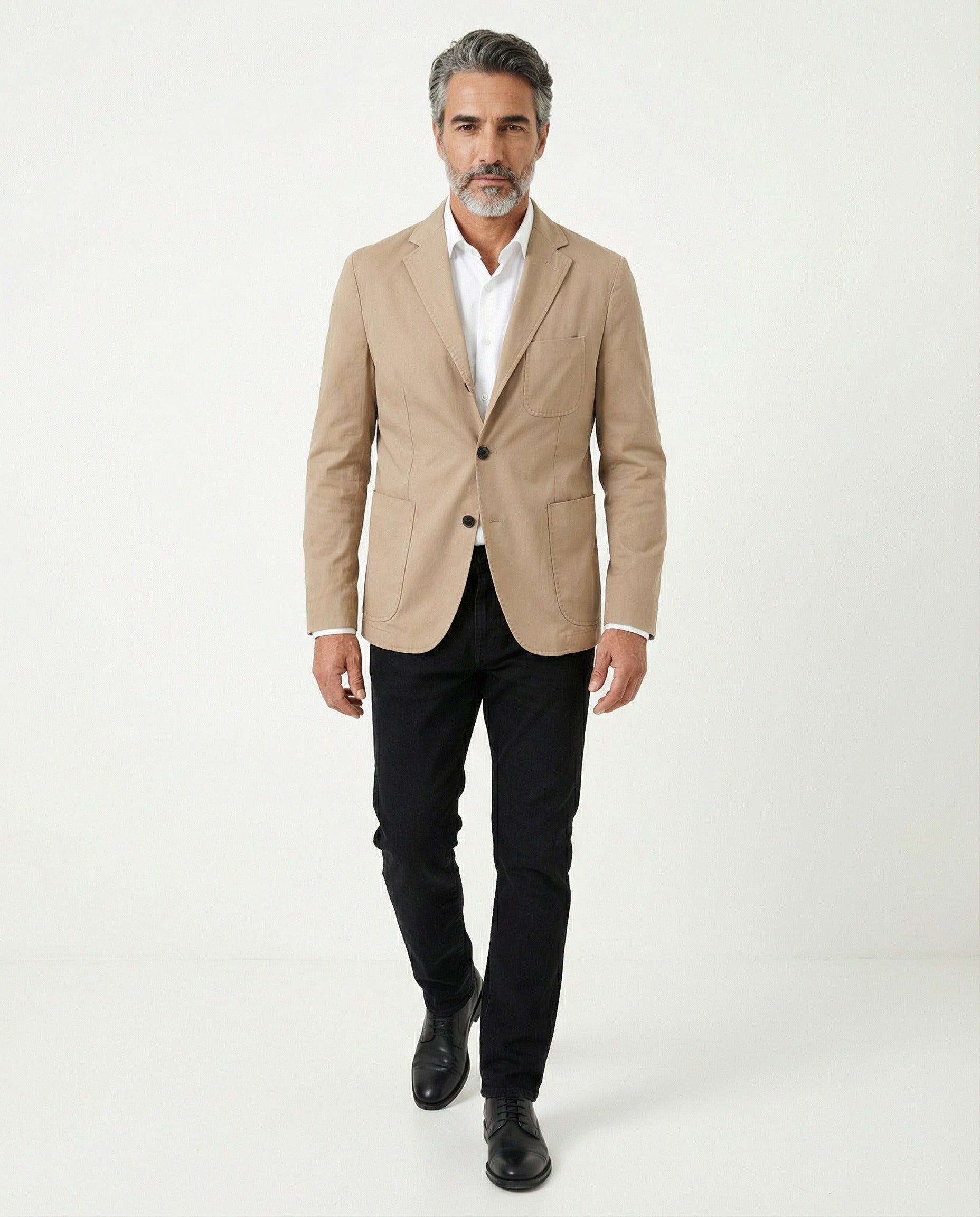Beige Cotton Blazer