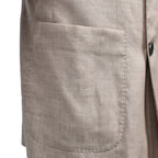 Beige Linen Blazer