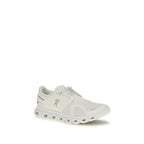 White Recycled Polyester Athletic Sneakers