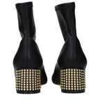 Black Leather Ankle Boots