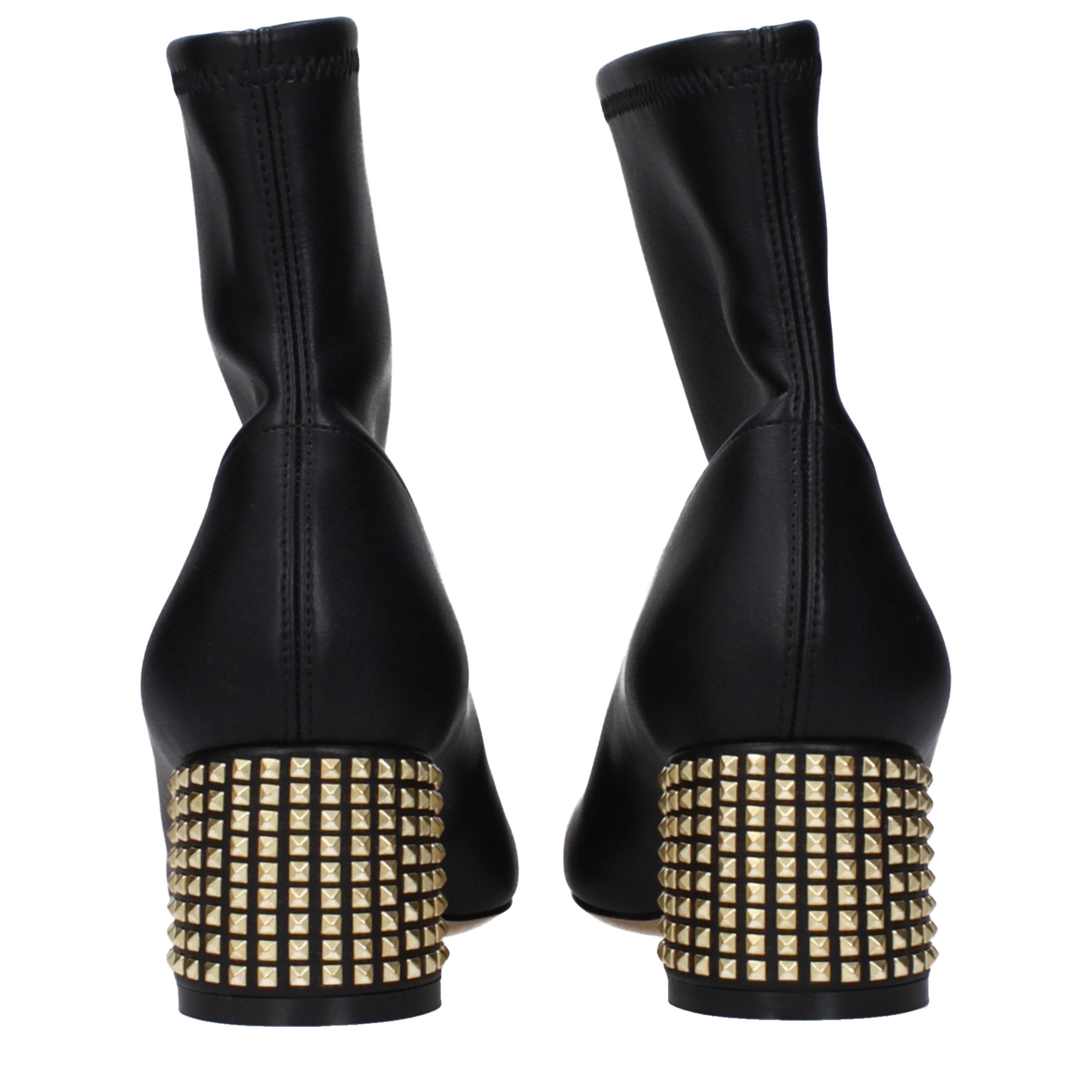 Black Leather Ankle Boots