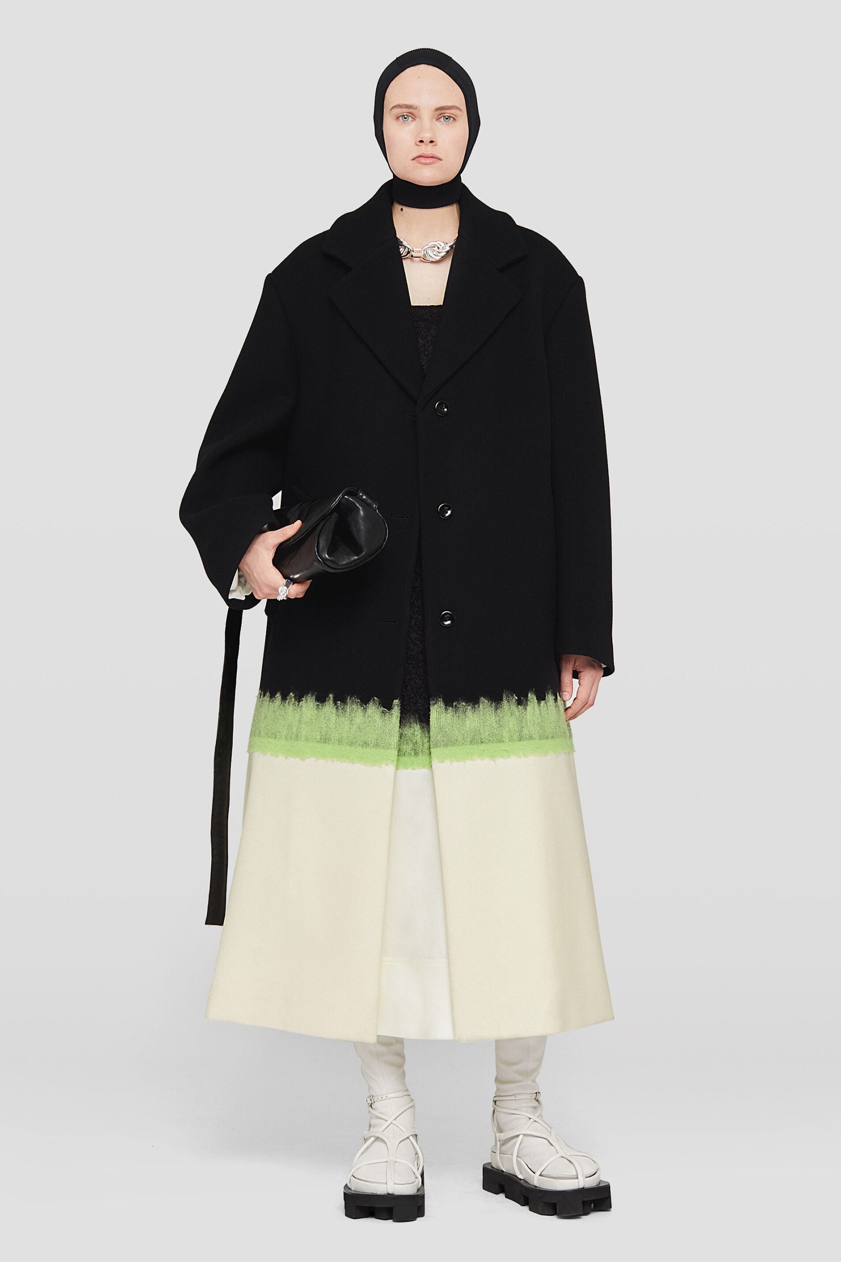 Black Fibres Coat
