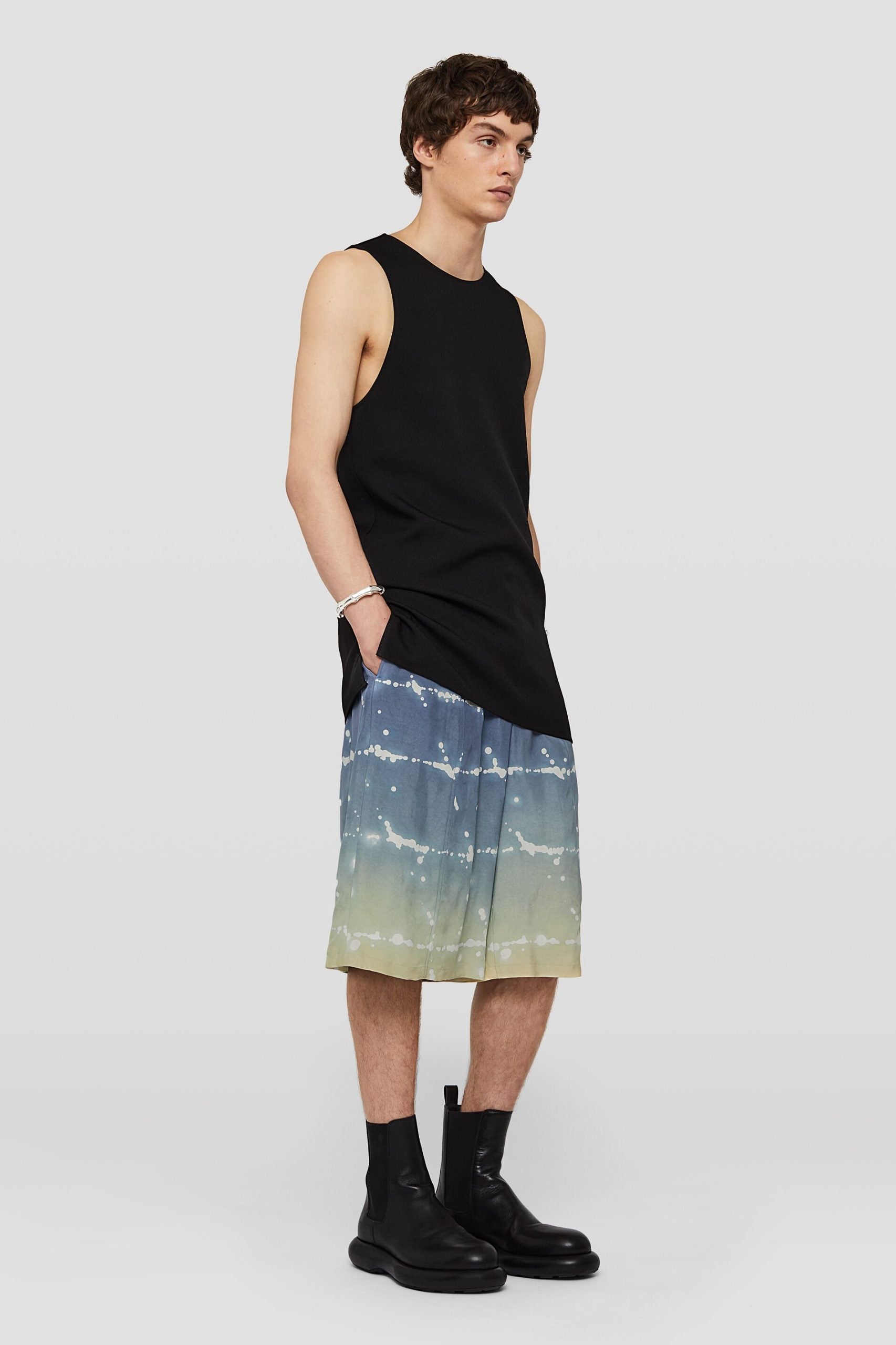 Blue Fibres Bermuda Shorts