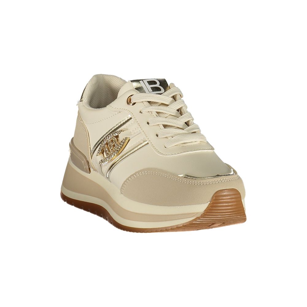 Beige Polyurethane Women Sneaker