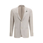 Beige Silk Blazer