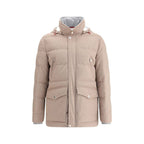 Beige Cashmere Full-Length Jacket
