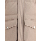 Beige Cashmere Full-Length Jacket